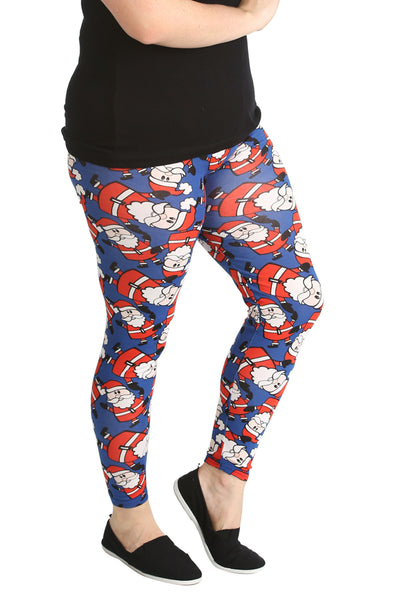 7116 Santa Print Leggings