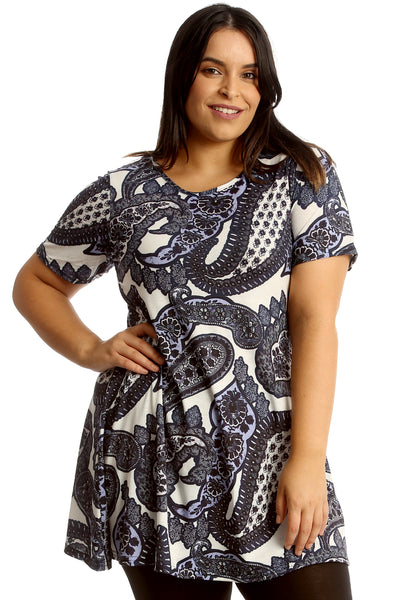 Bold Paisley Print Swing Top