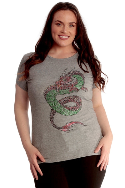 Oriental Dragon Stud T-Shirt