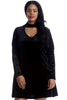 1501 Plain Velvet Swing Top