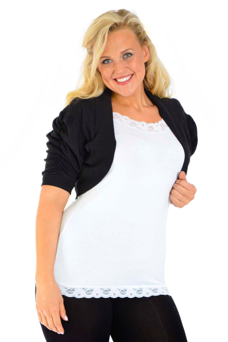 Plus size clearance white shrug bolero